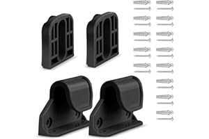 Retractable Baby Gate Replacement Parts, 55" W x 33" H Likzest Retractable Baby Gate Extensions (Including 2 x Latches + 2 x Brackets + 1 Set of Screws) for Retractable Gate (Black)