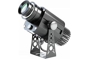 DRILWOUE GOBO Projector LED Logo GOBO Projector Image Rotation IP65 Waterproof with Manual Zoom DJ Effect Light Custom Gobos for Company Restaurant Store Wedding Advertising Outdoor Use