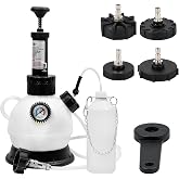 SMOTIVEPRO 2L Manual Brake Bleeder Kit with 4 Master Cylinder Adapters | One Person Brake Fluid Bleeding Tool, Compatible with GM, Ford, Honda, BMW and More for ABS &amp; Clutch Systems