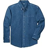 Joe's USA Mens Long Sleeve Heavyweight Denim Shirts XS-4XL