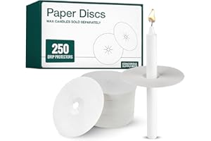 Concordia Supply Paper Disc Candle Drip Protectors - 3” Protector Covers for Taper, Vigil & Prayer Candles - Ideal Candlestick Holders for Candlelight Services & Memorial Candle (Box of 250)