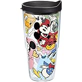 Tervis Disney - Classic Characters Tumbler with Wrap and Black Lid 24oz, Clear
