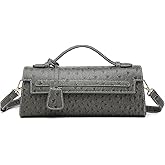 women's top-handle handbags,Ostrich & serpent Pattern – clutch Purse,designer crossbody bags for women with Detachable Strap