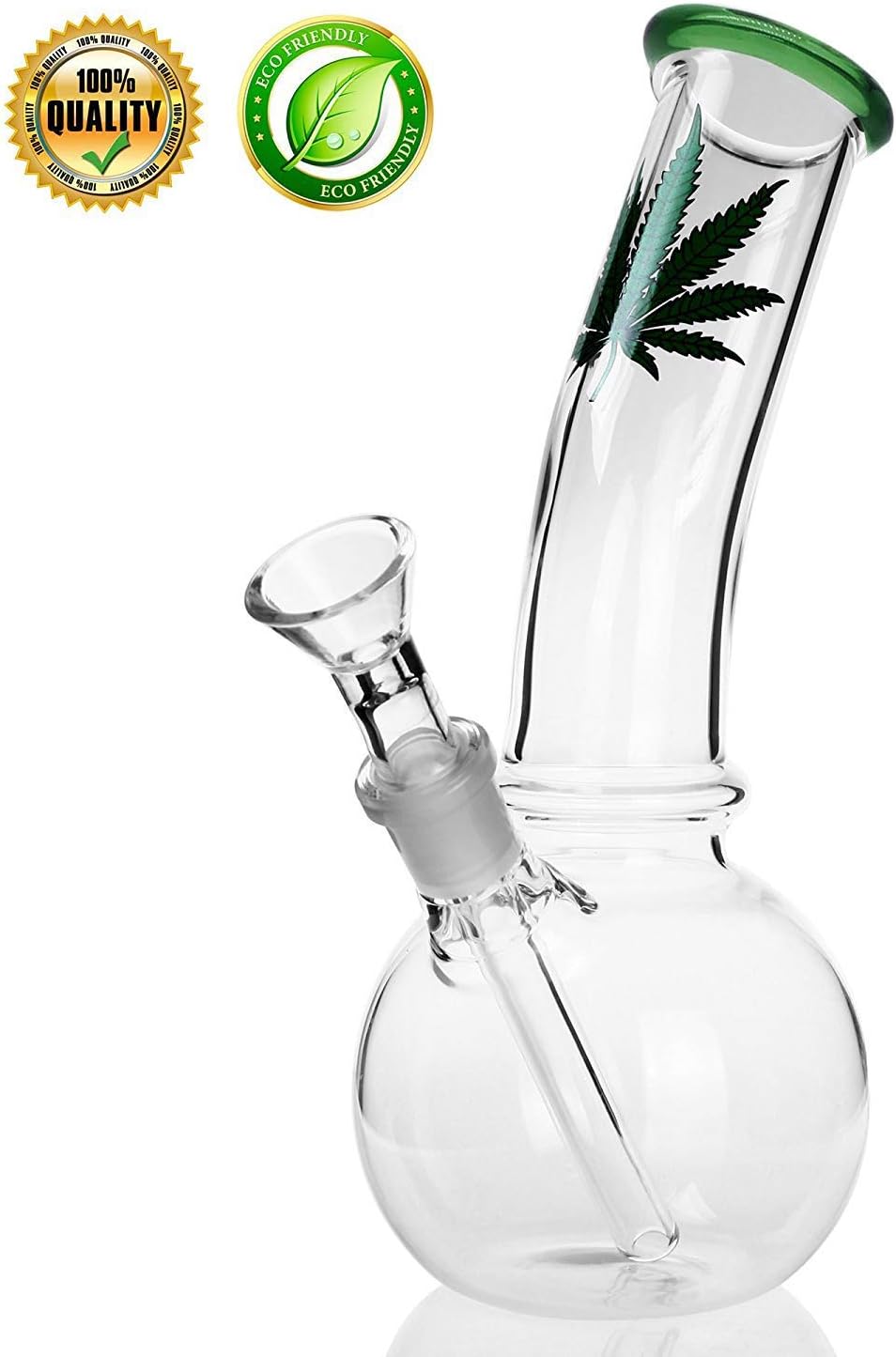 Green Mouth Upgrade Pipe Handmade Glass Crafts，7.8 Inch Tall Join 14MM