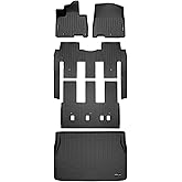 SMARTLINER Custom Fit 3 Row & Cargo Liner Behind The 2nd Row Floor Mat Liner Set Compatible with 2022-2025 Kia Carnival