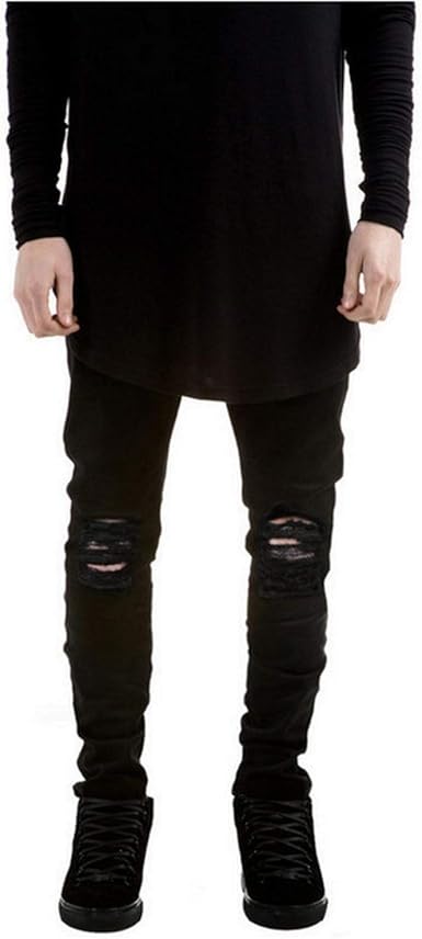 black ripped skinny jeans men
