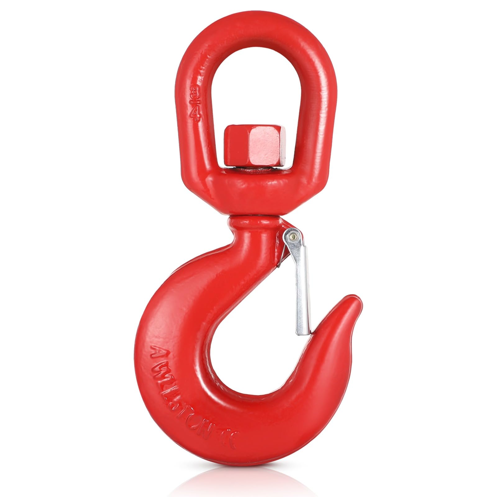 Photo 1 of 3 Ton Swivel Lifting Hook 3/4" Trade, Heavy Duty Rigging Swivel Hook with Safety Latch, G80 Crane Round Rotating Hook Hoist Swivel Eye Sling Hook, 6610 lbs Working Load Limit