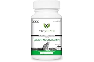 VetriScience Laboratories - NuCat Senior Multi Vitamin for Cats, 60 Chewable Tablets
