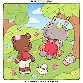Berrie Coloring Volume 1: Cute and Cozy Coloring Book for Kids & Adults Featuring Easy to Color Animal Illustrations and Ador