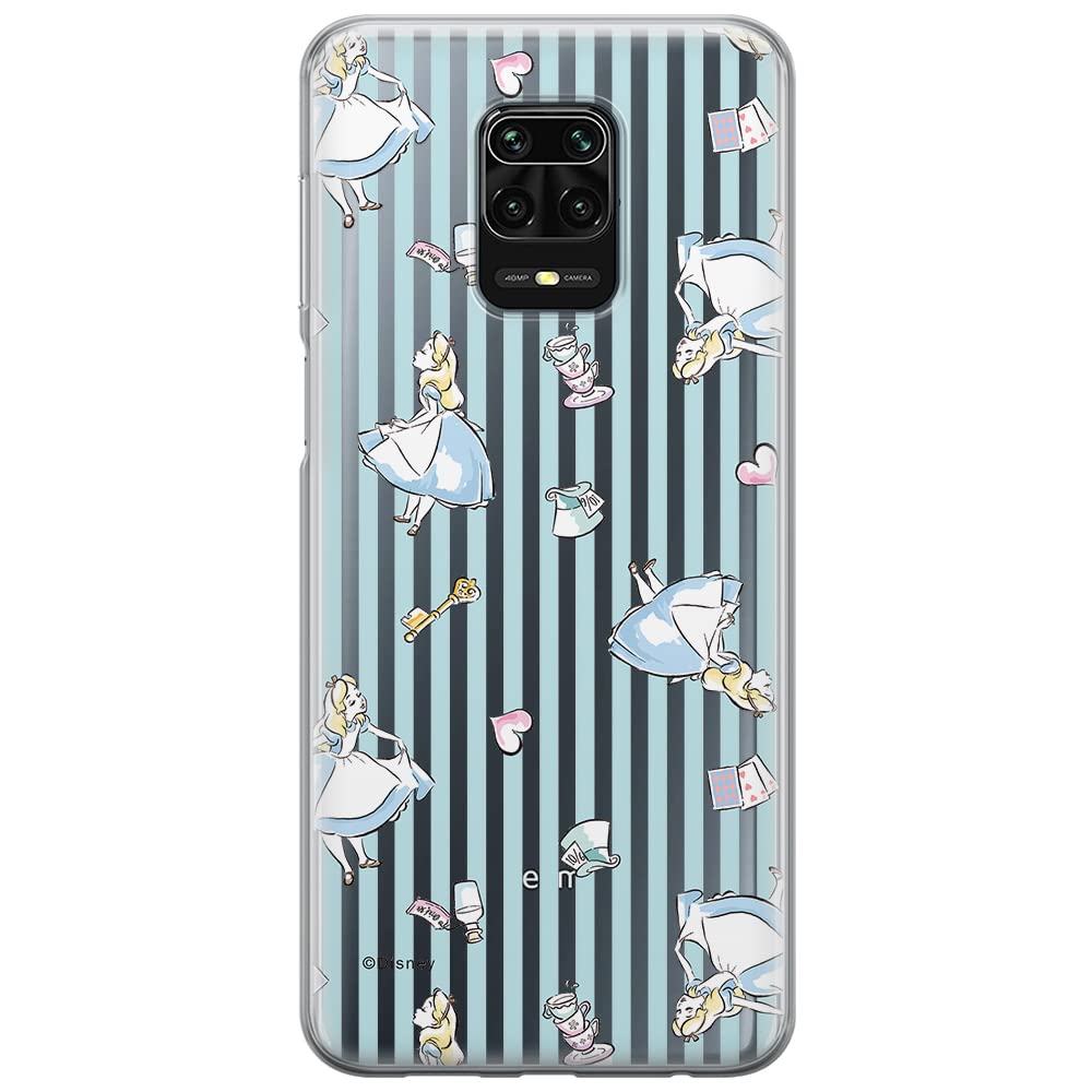 ERT GROUP mobile phone case for Xiaomi REDMI NOTE 9 PRO/ 9S original and officially Licensed Disney pattern Alice 001 optimally adapted to the shape of the mobile phone, partially transparent