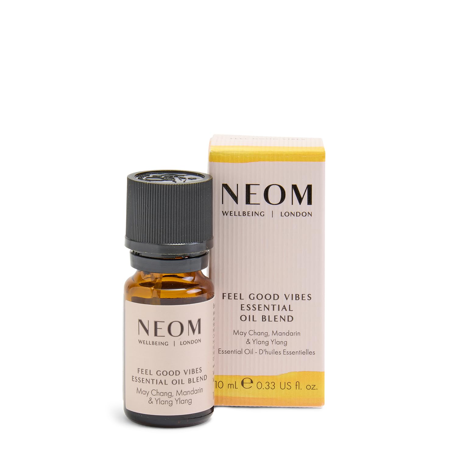 NEOM - Feel Good Vibes Essential Oil Blend, 10ml | Mandarin & Ylang Ylang | Scent to Make You Happy Range