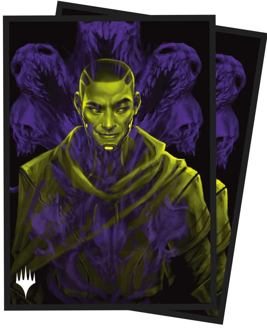 Ultra PRO - MTG Duskmourn 100ct Deck Protector Sleeves Ft. Kaito, Bane of Nightmares, Standard Size Card Sleeves with Durable ChromaFushion Tech, Matte Finish