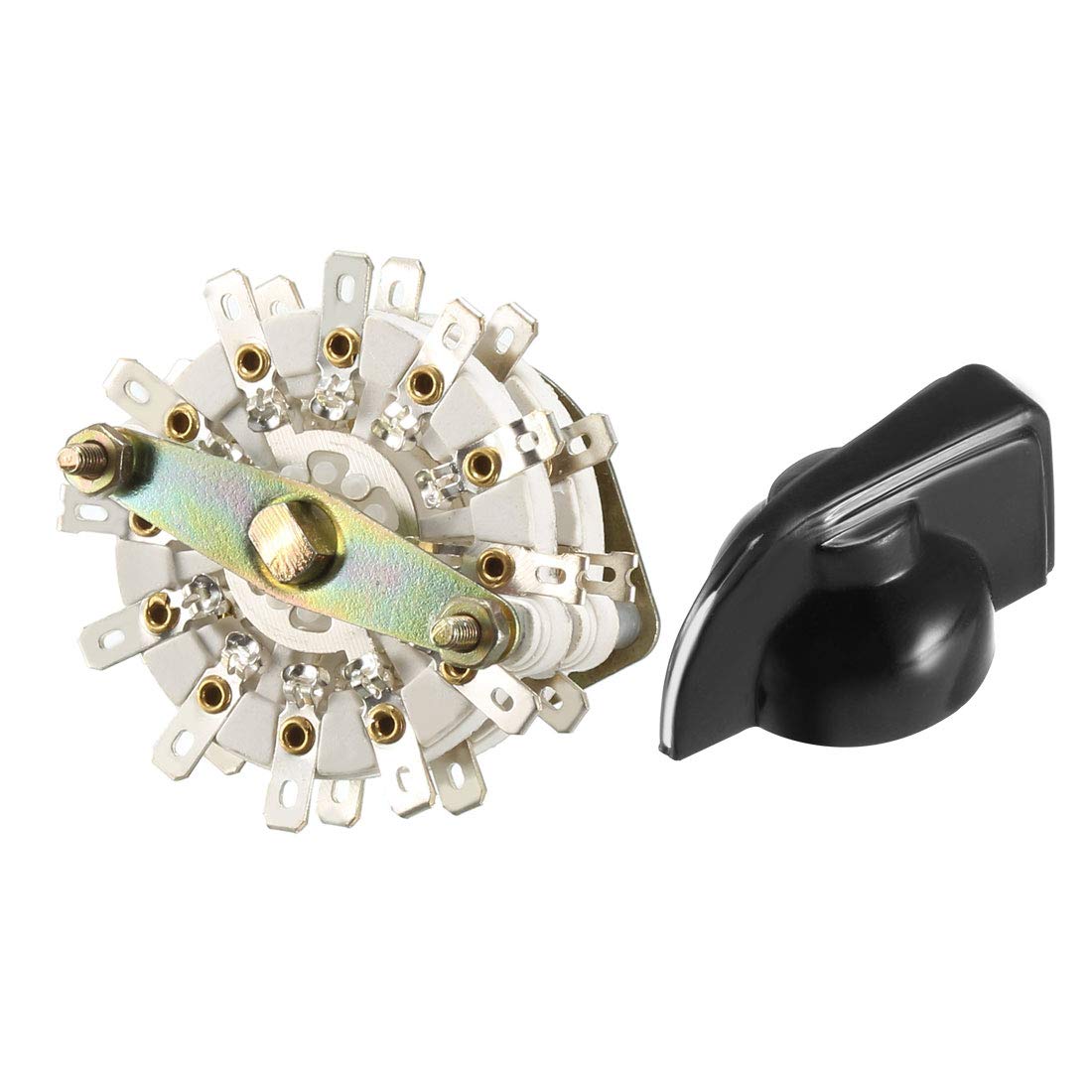 sourcing map 4P5T 4 Pole 5 Position 2 Deck Band Channel Rotary Switch Selector with Plastic Knob, Black - Image 5