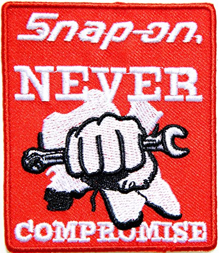 Snap on Tool Logo Sign Racing Patch Iron on Applique Embroidered T shirt Jacket BY SURAPAN (red)