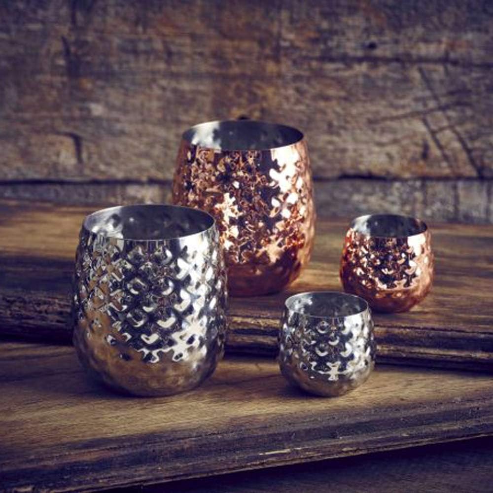 Set Bicchieri Moscow Mule In Rame - 4 Pezzi Da 500ml Con Cannucce, Acciaio Inox, Martellato - Foto 2