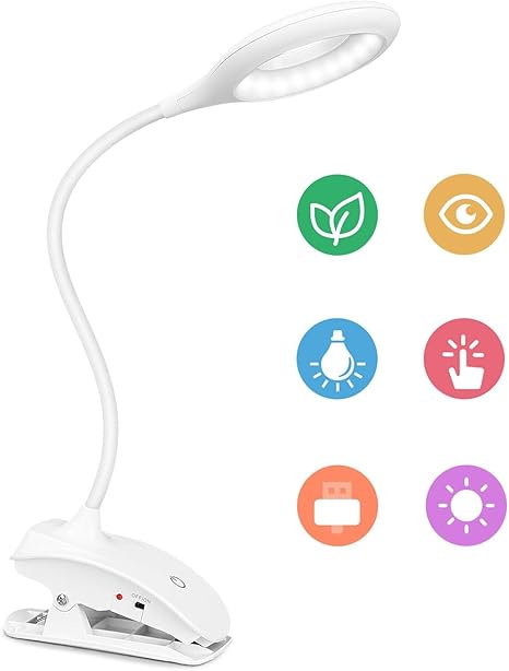 lampara de escritorio led mtq lamparas clip con 18 chips smd5730 led iluminacion para lectura con 2 modos de usb carga 3 modos de luz flexible y