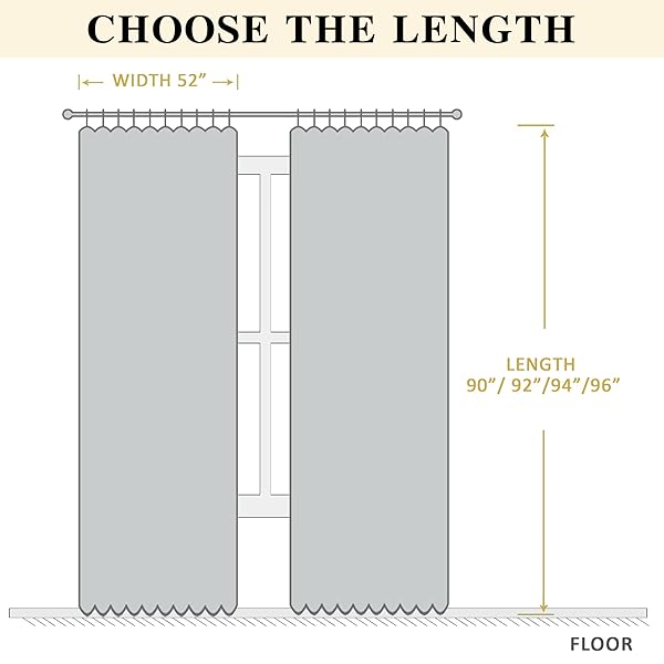 LCOOMZEN GROMMET BLACKOUT CURTAINS FOR BEDROOM AND LIVING ROOM 2 PANELS SET THERMAL INSULATED ROOM DARKENING CURTAINS (W52 X L90 INCH, YELLOW OCHRE)