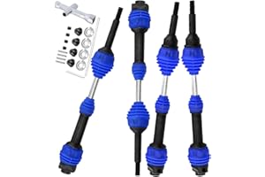 Rcarmumb CVD Axles Driveshafts Upgrades Part for 1/10 Slash Rustler Stampede Hoss VXL 4X4 4WD,4Pcs Front Rear Transmission Universal Drive Shaft,Replace #6852R,#6851R,Navy Blue