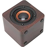 Heayzoki Wooden Retro Bluetooth Speaker, Bamboo Wood Home Audio Speakers with Subwoofer, Vintage Wooden Speaker for Room Decoration Home Travel Outdoor (Walnut (Export
