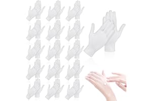 LIPETOL 36 Pcs White Cotton Gloves for Dry Hands Sleeping, Men&Women Soft Sleep Gloves for Eczema and Moisturizing Overnight, Stretchable SPA Glove Costume for Coin Jewelry Inspection, Art handling, Halloween