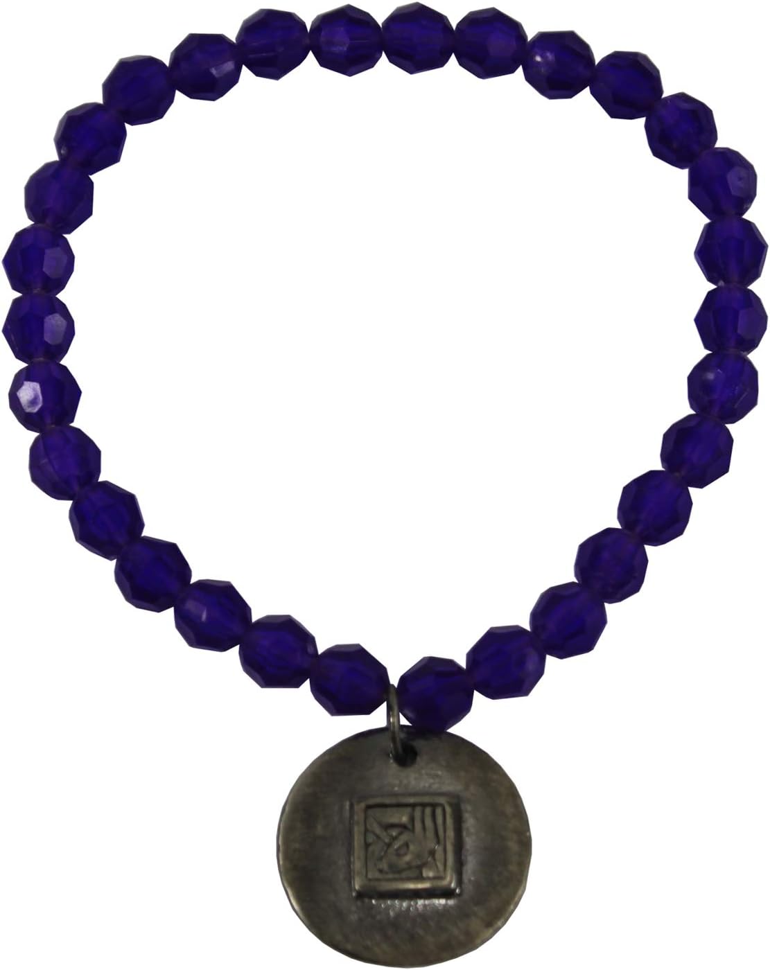 Happy Home Gifts Chinese Astrology Year of The Ox Purple Bead Stretch Bracelet