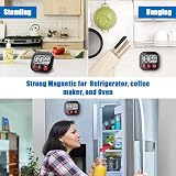 Houdian Digital Kitchen Timer with Magnetic Backing & Stand, Count Up/Down view 6