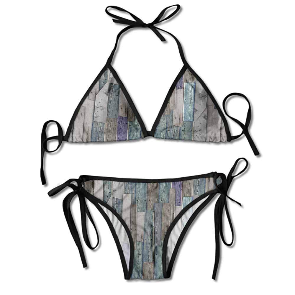 Amazon Com Custom Swimsuit Dress For Women Grunge Rustic Planks