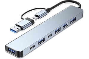 VIENON Aluminum 7 in 1 USB C Hub with USB 3.0, USB 2.0 Ports for MacBook Pro Air and More Devices