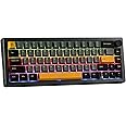 EPOMAKER EK68 65% Wireless Gaming Keyboard, Hot Swappable Gasket Mechanical Keyboard with Metal Knob, Bluetooth 5.0/2.4Ghz Wireless/USB-C Wired Custom Keyboard (Black Gold, Gateron Pro Yellow)
