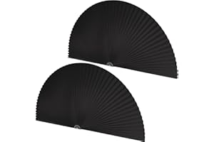 Fainne 2 Pcs Half Moon Window Shade Half Circle Arch Window Blackout, Light Filtering Pleated Fabric Shade, 36 x 72 Inch (Black)