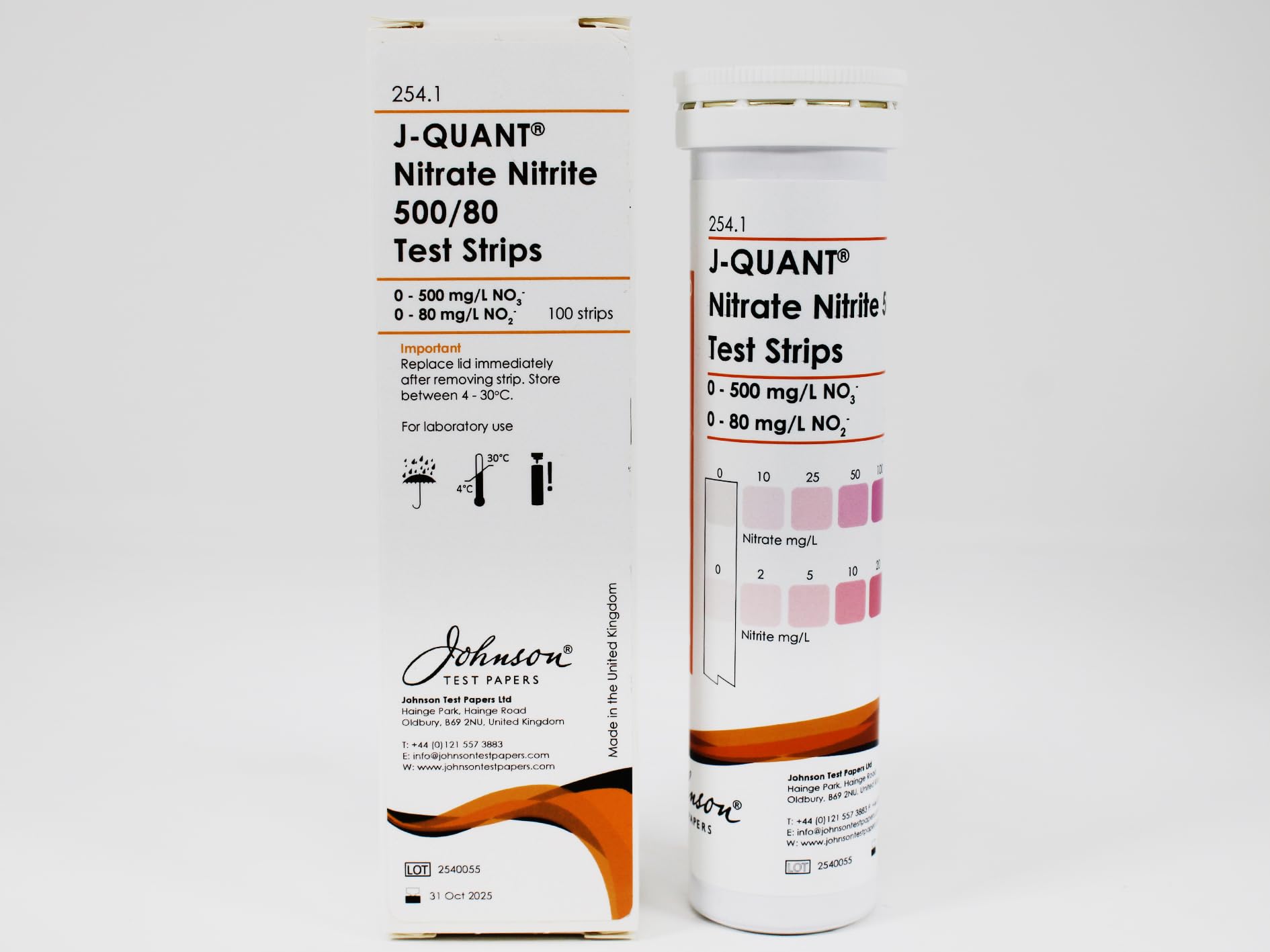 Testallwater - Nitrate/Nitrite Test Strips | Dual Measurement 80-500 ppm | Sensitive Detection | Water Monitoring | Swimming Pool & Aquarium Use | Pack of 100 Strips