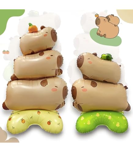 Niedlich Capybara Clipart, Geschenk für Kind, Aquarell Sublimation, Cupcake, Ballon, Party