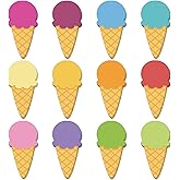 12 Pcs Ice Cream Sticky Notes Summer Popsicle Sticky Notepad Colorful Self-Adhesive Post Notes Cute Mini Memo Pad Removable Note for Office School Classroom Student Ice Cream Party Favors