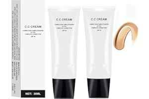 CAIKUIZEI Perebella Skin Tone CC Cream SPF 50,Colour Correcting Self Adjusting for Mature Skin,Cosmetics Pre-makeup Primer Moisturizing Concealer Brightening Skin Tone (2Bottle,Nature)