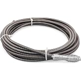KITONLA 62235 Drain Cleaning Cable - 25 ft x 5/16" Sewer Snake Auger with Drop Head, Compatible with RIDGID K-1500, Drain Cleaning Machines for 2-4 inch Pipes