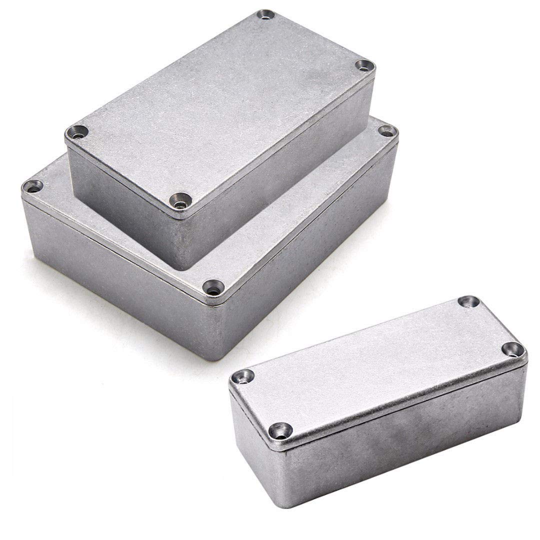 SUPERTOOL Electronics Project Box - IP54 Aluminium Case - 112(L) x 60(W) x 31(H) mm - Outdoor/External Enclosure - Power Junction Box - Complete with Connector