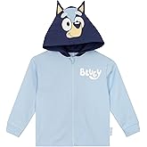 Bluey Hoodie With 3D Ears | Zip Up Dress Up Costume Hoodie For Boys | Official Merch | Ages 2T To 8 | Official Merch