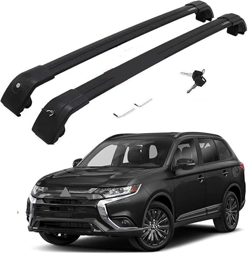 OMAC Lockable Roof Rack Cross Bars For Mitsubishi Outlander Sport 2011-2024 – Black Aluminum, Anti-Theft, Adjustable