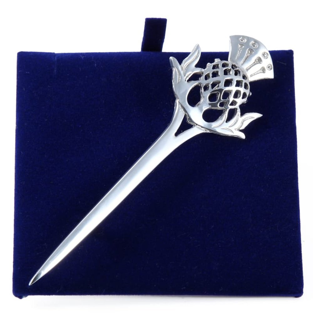 Scottish Thistle Pewter Kilt Pin