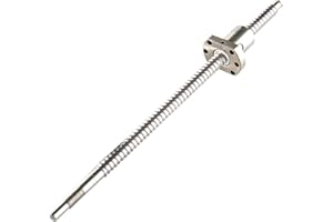 GUWANJI Ball Screw SFU1204 400mm Ballscrew Antibacklash 1204 Ball Screws with Metal Ball Screw Nut for CNC Route Grinding Machine, Diameter 12mm Pitch 4mm (Length 400mm)