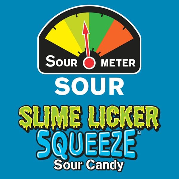 TOXIC WASTE – SLIME LICKER SQUEEZE – SOUR SQUEEZE SLIME CANDY – GREEN APPLE, BLUE RAZZ, & CHERRY FLAVORS – 2.47 OZ. TUBES – 12-PACK