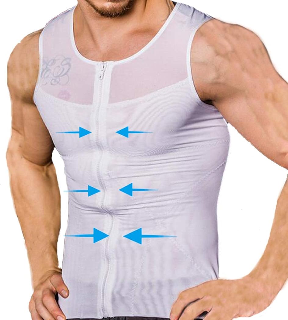 ASOSLING Men Compression Shirt Slimming Body Shaper Vest