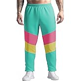80s 90s Hip Hop Retro Track Pants 80's Disco Sportswear Joggers Pants with Pocket for Women Men