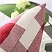 famibay Buffalo Checker Plaid Throw Pillow Case Black Red Farmhouse Throw Pillow Covers Accent Square Burlap Cushion Cover for Home Sofa Couch Bed（Burgundy）