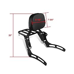 SWESGI Motorcycle Passenger Backrest Sissy Bar with