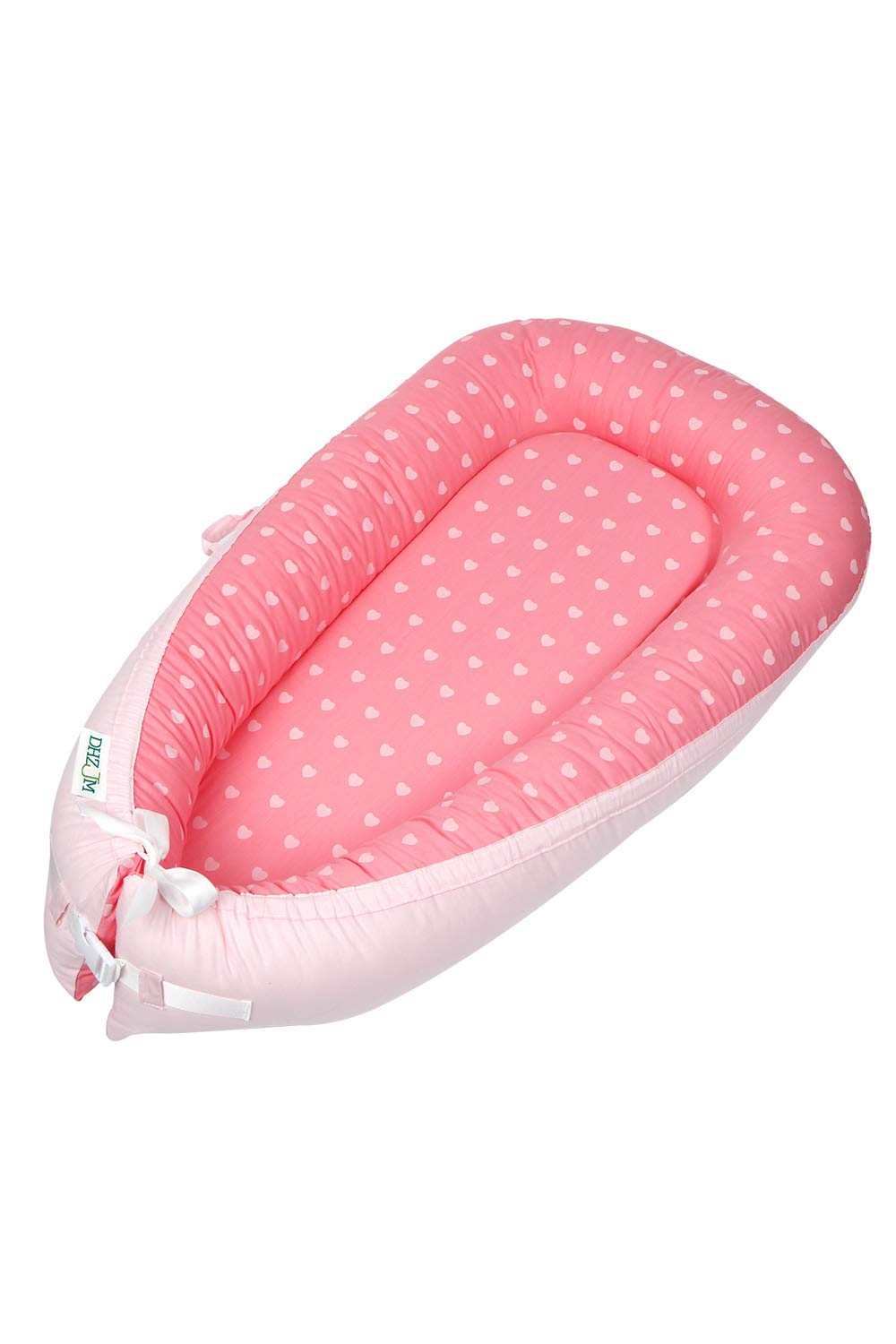 Baby Lounger Baby Nest Baby Bassinet for Bed Newborn Lounger Portable Cribs -100% Organic Cotton Baby Portable Crib Perfect for Travel with Extra Soft Cotton Pad Perfect for Co Sleeping (Pink) : Baby