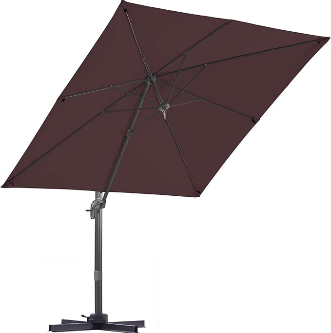 BLUU SYCAMORE Solution Dyed Patio Cantilever Umbrella, Aluminum Outdoor