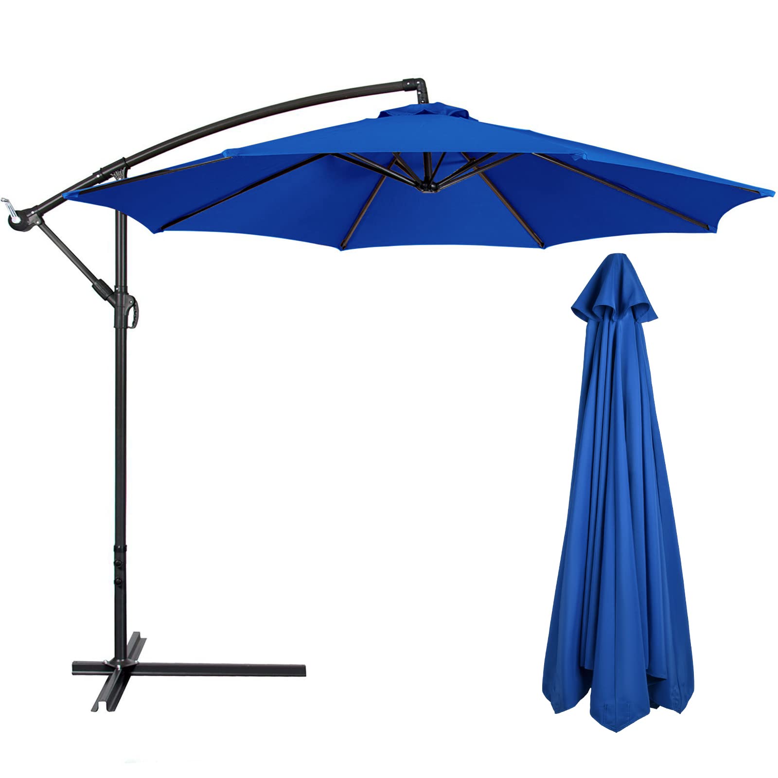 Photo 1 of Flueyer 10 FT 8 Rib Umbrella - Outdoor Market Patio Table Umbrella - Strong and Thick Canopy Cover 