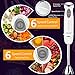 Immersion Hand Blender Set 4-in-1 Smart Powerful Hand Mixer, Variable 6 Speed Control with 500ml Food Chopper, Egg Whisk & 600ml BPA Free Beaker for Baby Food Shakes Smoothies Sauces Soups(white)