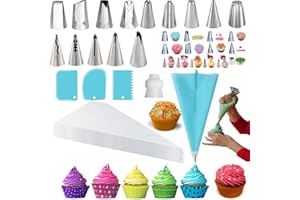 Satianyou Piping Bags and Tips Set for Beginners, Cake Decorating Supplies Kit for Baking with Pastry Bags and Tips, Icing Ti